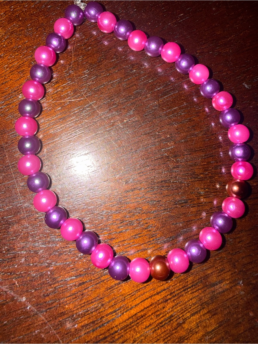 Pink and Purple Beaded Women’s bracelet